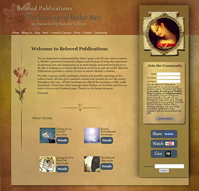 web site for new age publisher